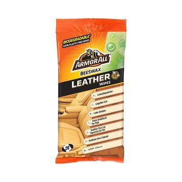 Серветки для виробів зі шкіри Armor All Leather Wipes, 20шт, 1уп.