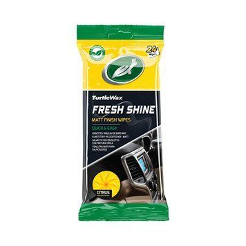 Серветки для салону "Цитрус" матові Turtle Wax FRESH SHINE CITRUS MATT FINISH WIPES (24 шт) 1 уп, 24шт